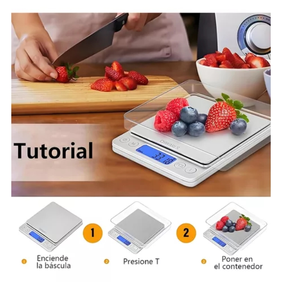 Miniatura 7 de Gramera Pesa Balanza Digital Cocina Med